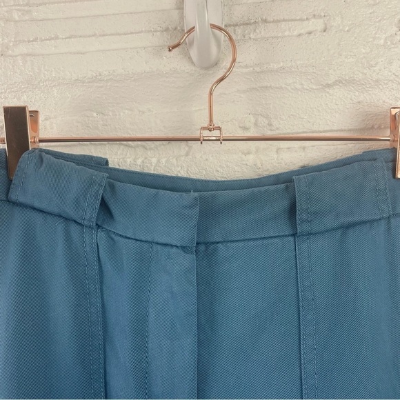 LOFT 100% Lyocell Joggers Teal Blue Color Zipper Ankle Oversized Back Pockets 6 - Picture 3 of 15